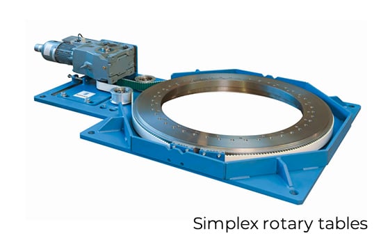 Simplex rotary tables